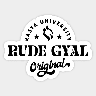 Rasta University Rude Gyal Original Reggae Sticker